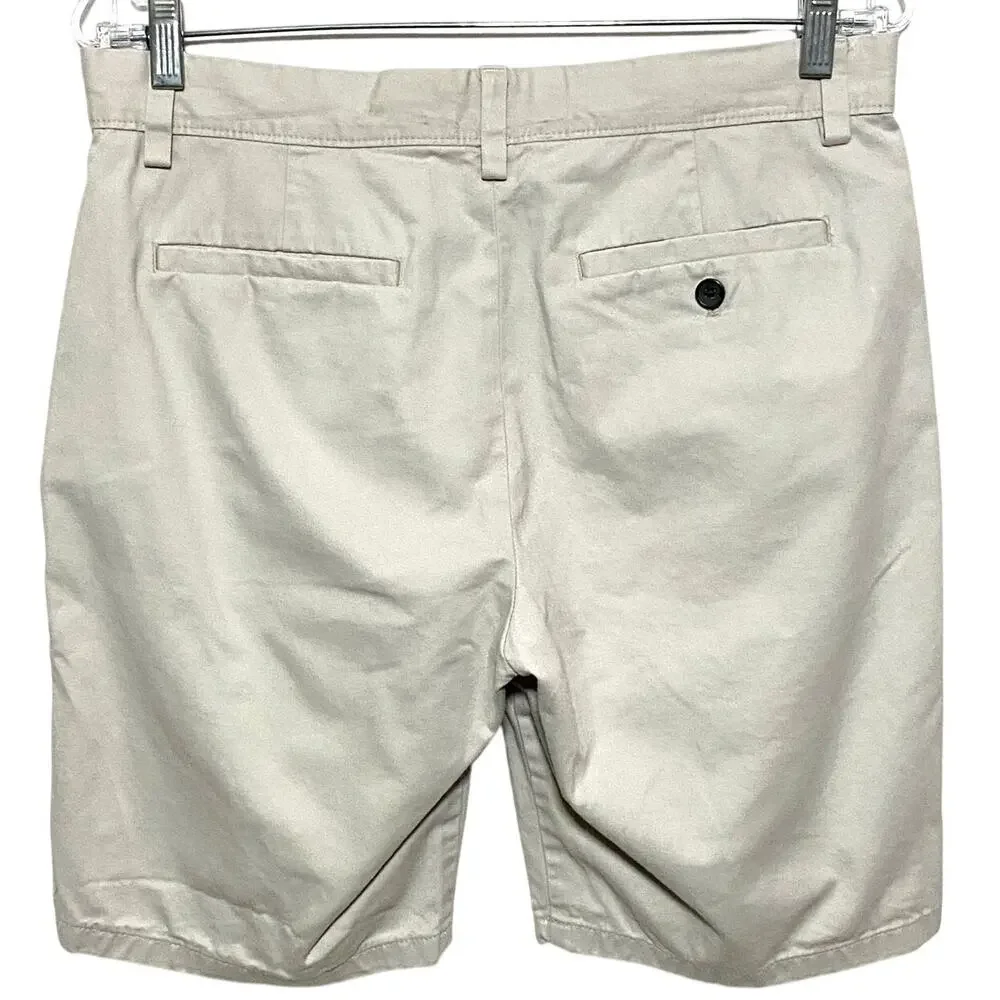 Banana Republic Aiden Shorts Gray Chino Khaki Mens 30 Preppy Summer Golf Classic